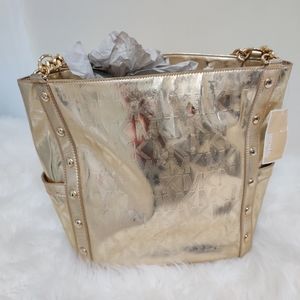 Big  Gold Michael Kor Handbag